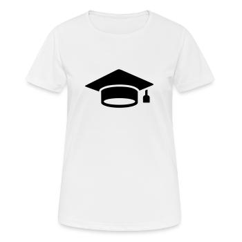 Graduation hat - Women's Breathable T-Shirt - white - Front - AI Model Female 172 dark (172cm)