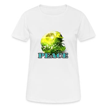 Frieden - Frauen T-Shirt atmungsaktiv - Weiß - Vorne - AI Model Female 172 dark (172cm)