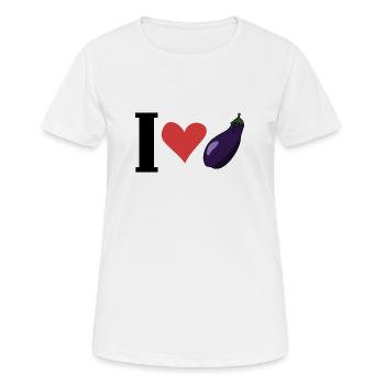 J’adore la laitue d’oeufs - T-shirt respirant Femme - blanc - Devant - AI Model Female 172 dark (172cm)