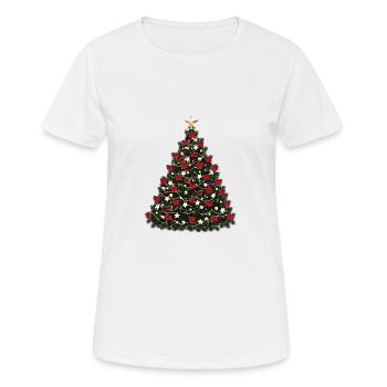 sapin - T-shirt respirant Femme - blanc - Devant - AI Model Female 172 dark (172cm)