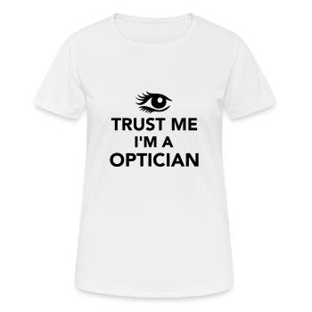 Optiker - Frauen T-Shirt atmungsaktiv - Weiß - Vorne - AI Model Female 172 dark (172cm)