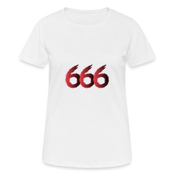 666 number symbol - Women's Breathable T-Shirt - white - Front - AI Model Female 172 dark (172cm)