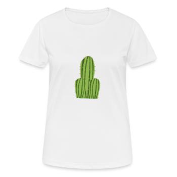 Pénis de cactus - T-shirt respirant Femme - blanc - Devant - AI Model Female 172 dark (172cm)