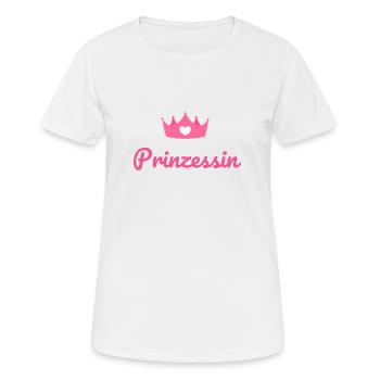 Prinzessin - Frauen T-Shirt atmungsaktiv - Weiß - Vorne - AI Model Female 172 dark (172cm)