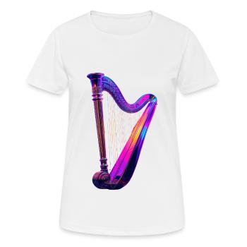 Harfe - Frauen T-Shirt atmungsaktiv - Weiß - Vorne - AI Model Female 172 dark (172cm)