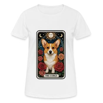 Corgi - Frauen T-Shirt atmungsaktiv - Weiß - Vorne - AI Model Female 172 dark (172cm)