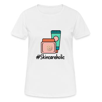Hautpflege - Frauen T-Shirt atmungsaktiv - Weiß - Vorne - AI Model Female 172 dark (172cm)