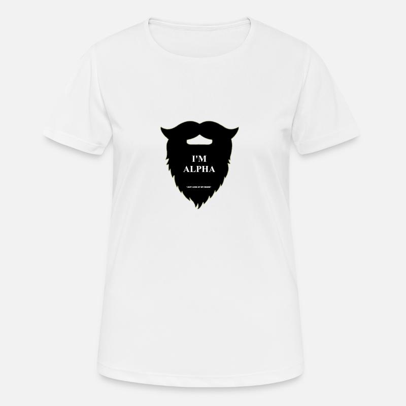 Alpha beard! - Women's Breathable T-Shirt - white