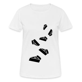 Icône de gâteau au fromage - T-shirt respirant Femme - blanc - Devant - AI Model Female 172 dark (172cm)