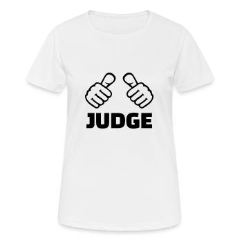 Richter - Frauen T-Shirt atmungsaktiv - Weiß - Vorne - AI Model Female 172 dark (172cm)