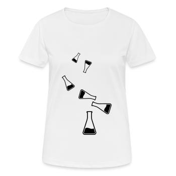 Icône de tube à essai - T-shirt respirant Femme - blanc - Devant - AI Model Female 172 dark (172cm)