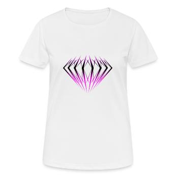Diamant Lila Symbol Diamond Sexy Girls Fashion - Frauen T-Shirt atmungsaktiv - Weiß - Vorne - AI Model Female 172 dark (172cm)