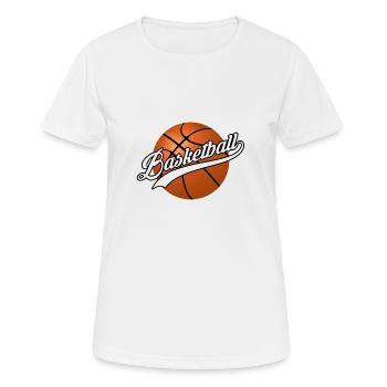 Basketball lettering Sport Team Team - Women's Breathable T-Shirt - white - Front - AI Model Female 172 dark (172cm)