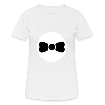 nœud de smoking - T-shirt respirant Femme - blanc - Devant - AI Model Female 172 dark (172cm)
