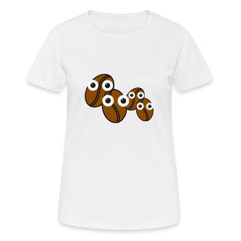 Coffee Beans, Coffee, Family, Beans - Women's Breathable T-Shirt - white - Front - AI Model Female 172 dark (172cm)