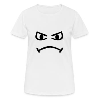 Smiley - Frauen T-Shirt atmungsaktiv - Weiß - Vorne - AI Model Female 172 dark (172cm)