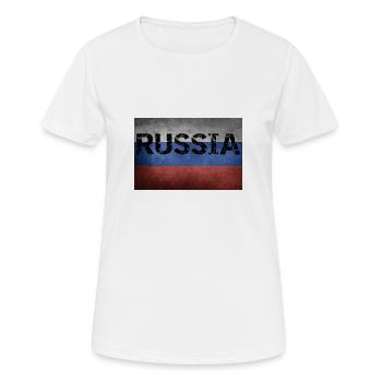 RUSSISCHE FLAGGE RUSSISCHE FLAGGE - Frauen T-Shirt atmungsaktiv - Weiß - Vorne - AI Model Female 172 dark (172cm)