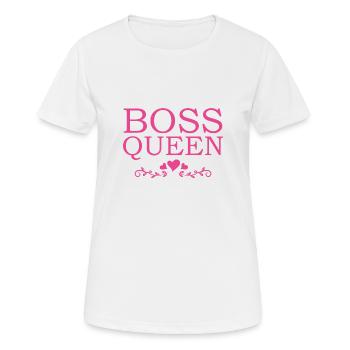 Boss Queen Lady Ladies Gift - Women's Breathable T-Shirt - white - Front - AI Model Female 172 dark (172cm)