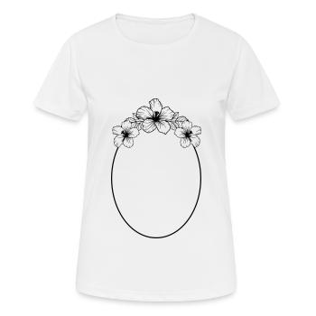 Hibiscus Boho Flower 3 - Women's Breathable T-Shirt - white - Front - AI Model Female 172 dark (172cm)