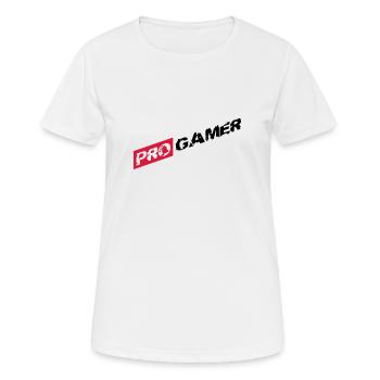 eSport Pro Gamer - Frauen T-Shirt atmungsaktiv - Weiß - Vorne - AI Model Female 172 dark (172cm)