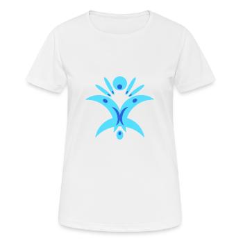 Muster N°8 - Frauen T-Shirt atmungsaktiv - Weiß - Vorne - AI Model Female 172 dark (172cm)