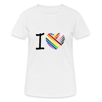 J’aime - moderne - T-shirt respirant Femme - blanc - Devant - AI Model Female 172 dark (172cm)