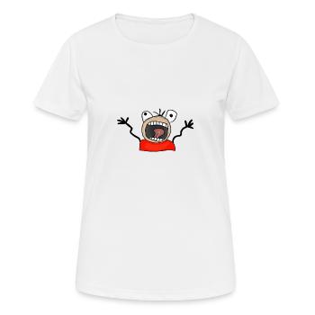 peur - T-shirt respirant Femme - blanc - Devant - AI Model Female 172 dark (172cm)