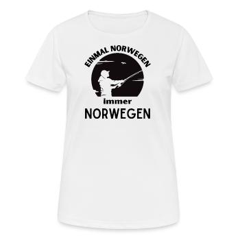 Einmal Norwegen, immer Norwegen - Frauen T-Shirt atmungsaktiv - Weiß - Vorne - AI Model Female 172 dark (172cm)