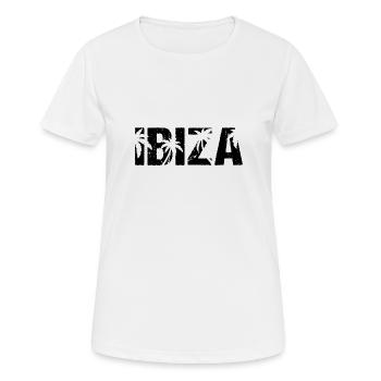 Palmiers d’Ibiza - T-shirt respirant Femme - blanc - Devant - AI Model Female 172 dark (172cm)