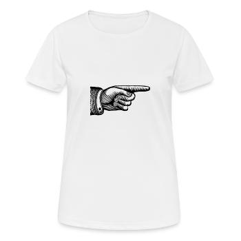 hand - Women's Breathable T-Shirt - white - Front - AI Model Female 172 dark (172cm)