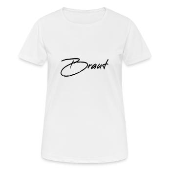 Mariée - Mariage De Mariage Enterrement de vie de jeune fille - T-shirt respirant Femme - blanc - Devant - AI Model Female 172 dark (172cm)