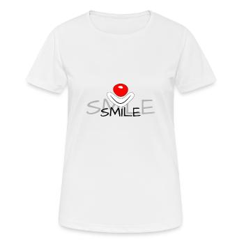 Smile - Clown - T-shirt respirant Femme - blanc - Devant - AI Model Female 172 dark (172cm)