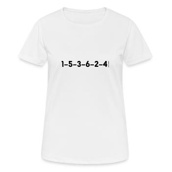 Séquence de tir R6 1–5–3–6–2–4 - T-shirt respirant Femme - blanc - Devant - AI Model Female 172 dark (172cm)