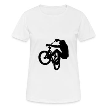 Bmx Trick Bike - Women's Breathable T-Shirt - white - Front - AI Model Female 172 dark (172cm)