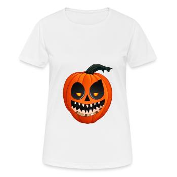 Lanterne de citrouille d’Halloween - T-shirt respirant Femme - blanc - Devant - AI Model Female 172 dark (172cm)