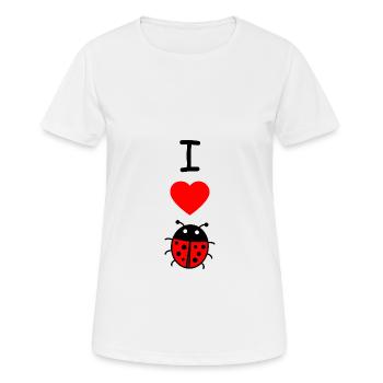 Marienkäfer - Frauen T-Shirt atmungsaktiv - Weiß - Vorne - AI Model Female 172 dark (172cm)