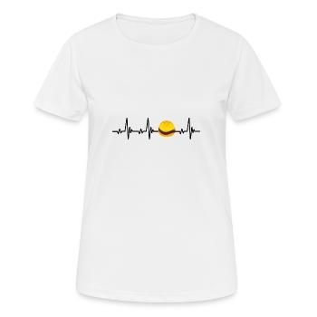 Leberkäse - Frauen T-Shirt atmungsaktiv - Weiß - Vorne - AI Model Female 172 dark (172cm)