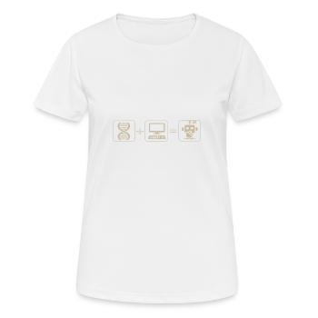 Roboter - Frauen T-Shirt atmungsaktiv - Weiß - Vorne - AI Model Female 172 dark (172cm)
