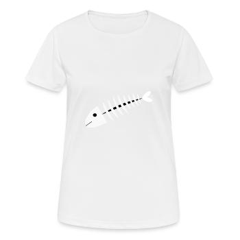 Fish Fish Fish Fish Bone Fishing Angler Gift - Women's Breathable T-Shirt - white - Front - AI Model Female 172 dark (172cm)