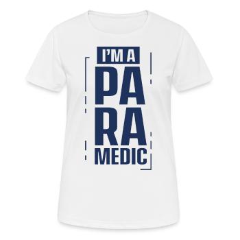 Je suis ambulance ambulancier ambulancier - T-shirt respirant Femme - blanc - Devant - AI Model Female 172 dark (172cm)