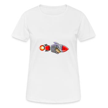 Shark Rocket - T-shirt respirant Femme - blanc - Devant - AI Model Female 172 dark (172cm)