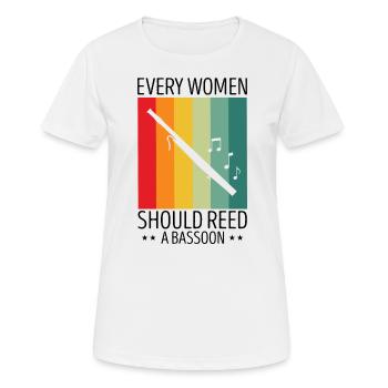 Bassoonist Design for Woodwind Orchestra - Women's Breathable T-Shirt - white - Front - AI Model Female 172 dark (172cm)