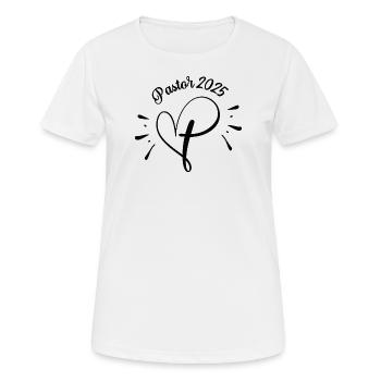 Pastor Ausbildung 2025 Theologie Studium Theologe - Frauen T-Shirt atmungsaktiv - Weiß - Vorne - AI Model Female 172 dark (172cm)