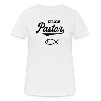 Pastor Pastoren Geistliche Evangelisch Kirche - Frauen T-Shirt atmungsaktiv - Weiß - Vorne - AI Model Female 172 dark (172cm)