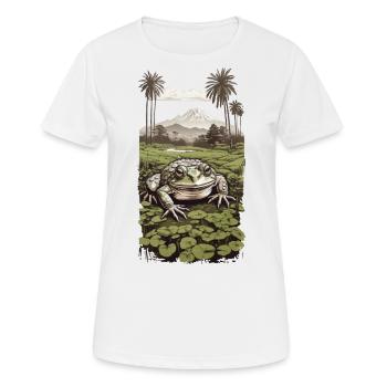 Grenouille amphibienne merveilleuse et conception de la nature - T-shirt respirant Femme - blanc - Devant - AI Model Female 172 dark (172cm)