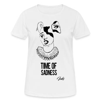 Zeit der Traurigkeit - Frauen T-Shirt atmungsaktiv - Weiß - Vorne - AI Model Female 172 dark (172cm)