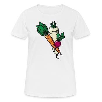 Vegetables Vegetable Garden Vegetables Gardener - Women's Breathable T-Shirt - white - Front - AI Model Female 172 dark (172cm)
