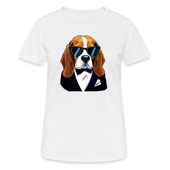 Beagle The Security Guard - Women's Breathable T-Shirt - white - Front - AI Model Female 172 dark (172cm)