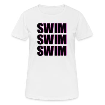 SWIM SWIM SWIM DESIGN GESCHENK SCHWIMMER SCHWIMMEN - Frauen T-Shirt atmungsaktiv - Weiß - Vorne - AI Model Female 172 dark (172cm)