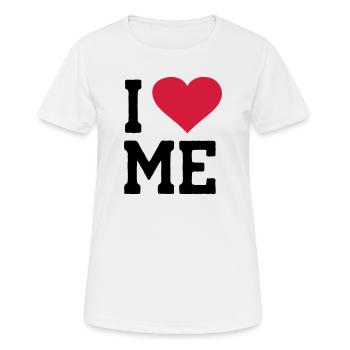 I Love me - Frauen T-Shirt atmungsaktiv - Weiß - Vorne - AI Model Female 172 dark (172cm)